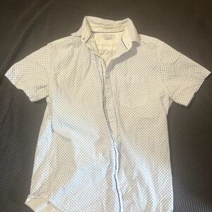 Denim & Flower Blue and White Geometric Shirt